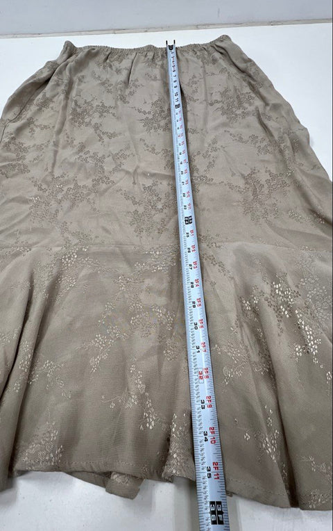 Vintage 90s Spencer Alexis Women's 2-Piece Skirt Set Champagne Jacquard 2X
