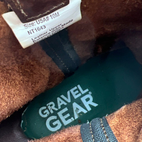 Gravel Gear NT1643 Brown Leather Western Pull-On Work Boots Men's Size 10M