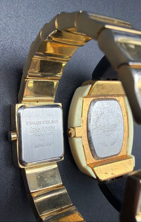 Vintage Joan Rivers Nine West Women's Quartz Watch Lot 5 Gold Tone