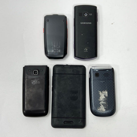 LG Samsung AT&T Flip Phones OmniPod PDM 5 Piece Lot For Parts Only As-Is