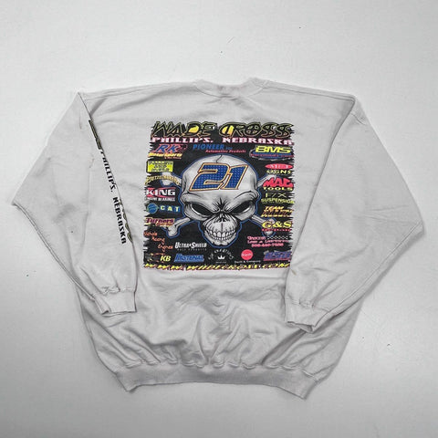 Vintage 2006 Wade Cross NASCAR Racing Crewneck Sweatshirt Phillips NE Sz XXL