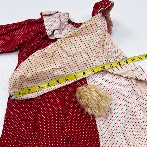 Vintage 1950s Childrens Clown Costume Polka Dot Jumpsuit Sz S/M