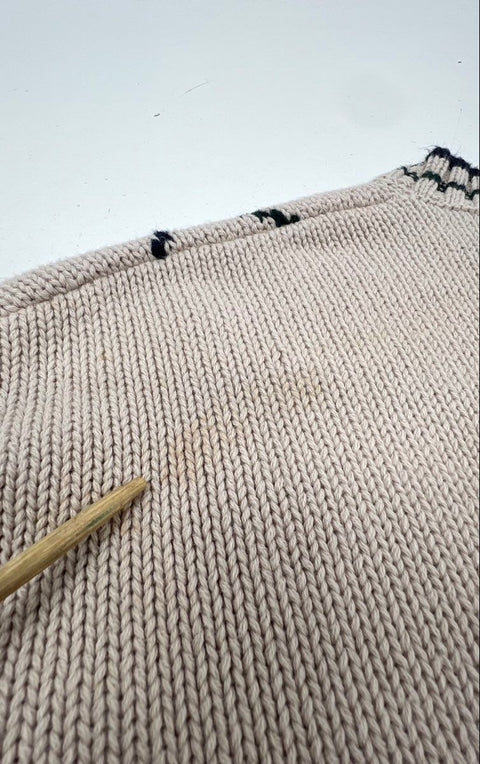 Vintage 90s Pendleton Men's Beige Cotton Diamond Grid Argyle Sweater Sz L