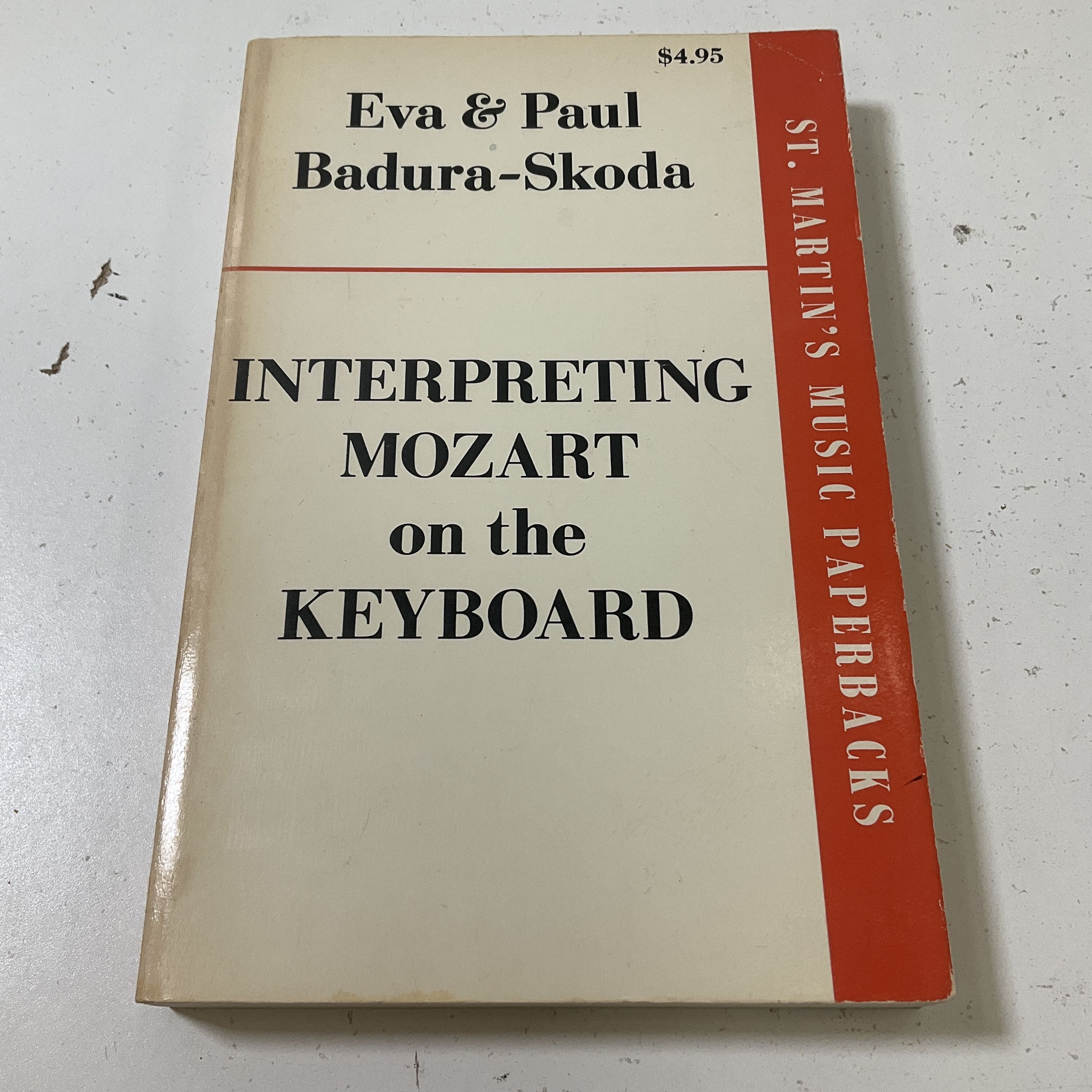 Interpreting Mozart On The Keyboard Badura Skosa St Martins Music Paperback 1962