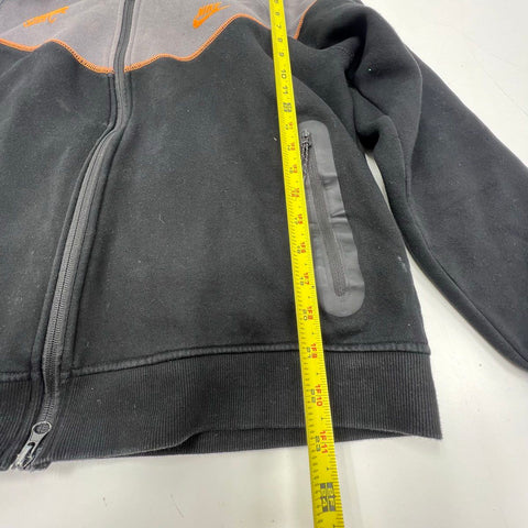 Syna World Men's Full Zip Hoodie Jacket Black Gray Embroidered Tech Style Sz L