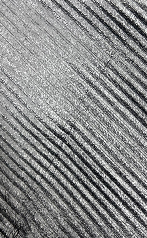 Vintage Charles Klein Black Leather Faux Fur Pleated Sleeve Jacket Coat Womens M