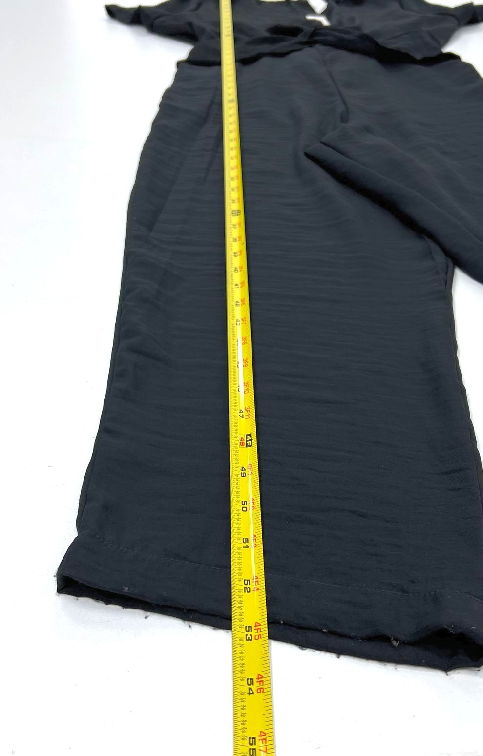 NWT Amadi Anthropologie Black Twist Front Wide Leg Jumpsuit Womens M