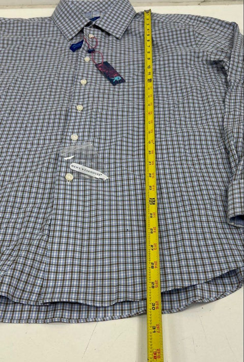 Egara Men's Lot of 2 Plaid Non-Iron Button Up Dress Shirts Size XL NWT