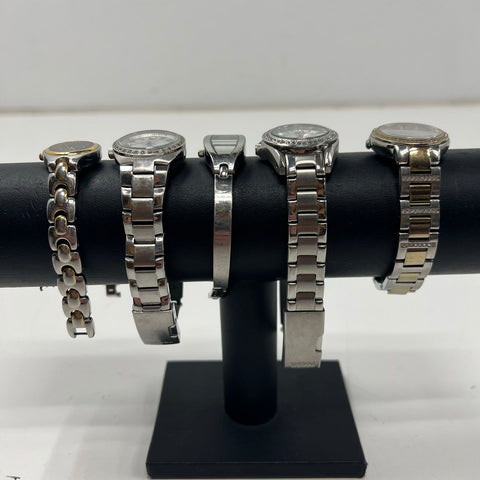 Fossil Ladies Stainless Steel & Two-Tone Watch Lot of 5