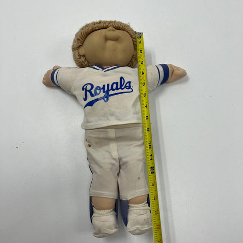 Vintage 80s Cabbage Patch Kids Coleco KC Royals MLB Baseball Doll 15"