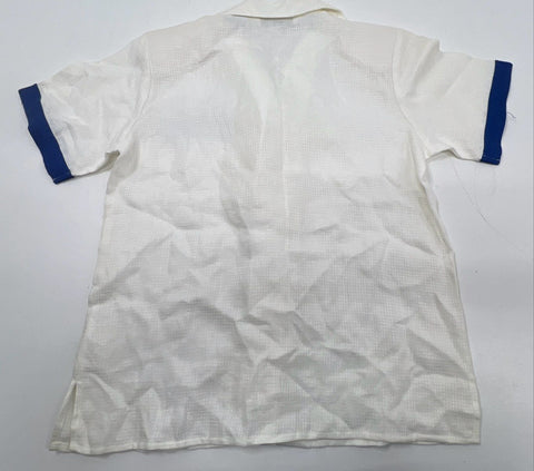 Vintage 80s Richard Malcolm 100% Irish Linen Short Sleeve Shirt Sz 4
