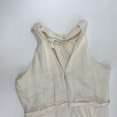 J.Crew Collection Women's Taryn Dress Ivory Silk Chiffon Halter Maxi NWT Sz 16