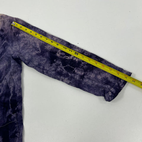 Amadi Purple Tie-Dye Linen Blend Double Breasted Blazer Jacket Women's XS NWT