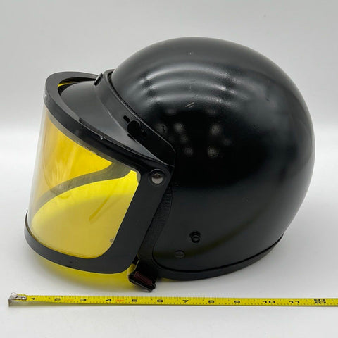 Vintage Sno Rider Helmet Black with Amber Visor AMA Approved Display Only