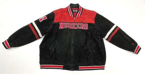Vintage 90s Nebraska Huskers G-III Carl Banks Leather Suede Jacket Sz 4XL