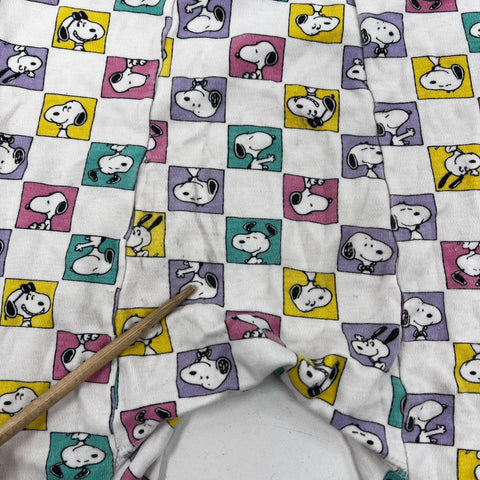 Vintage 80s Peanuts Snoopy Kids Romper and Pants Set Swim Club USA Made Sz 12M
