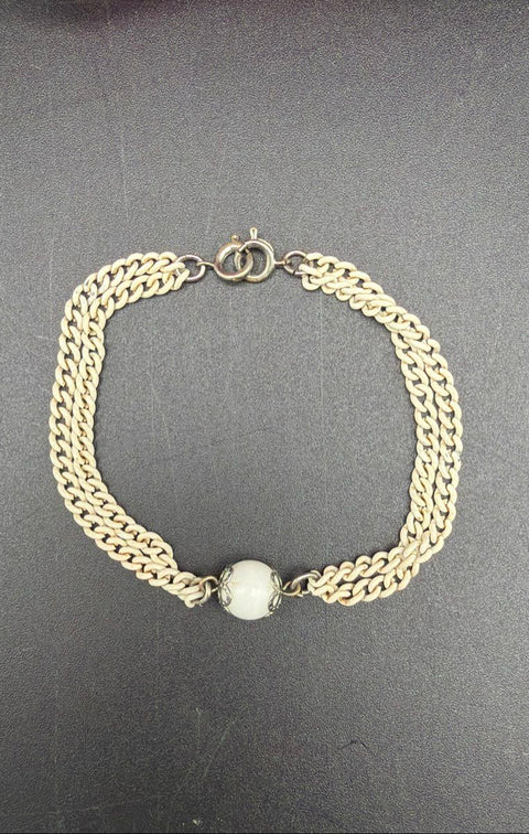 Vintage Costume Jewelry Lot 6pc Pink Blue Faux Pearl Necklaces Bracelet