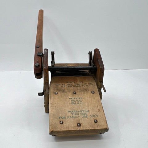 Antique White Mop Wringer Co Wood Cast Iron No 2 Mop Wringer Early 1900s