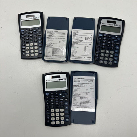 Lot of 3 Texas Instruments TI-30X IIS Scientific Calculators 2-Line Display