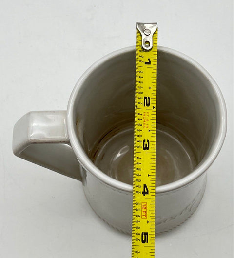 Juliska Lion Medallion Courage Mug White Ceramic Rope Trim Coffee Cup