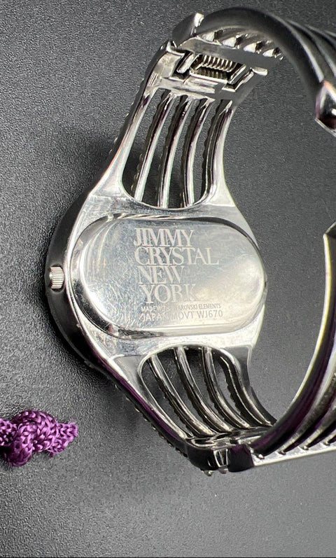 Jimmy Crystal NY Grand Glitz Jewelry Lot of 5 Watch Bracelet 3 Pairs Earrings