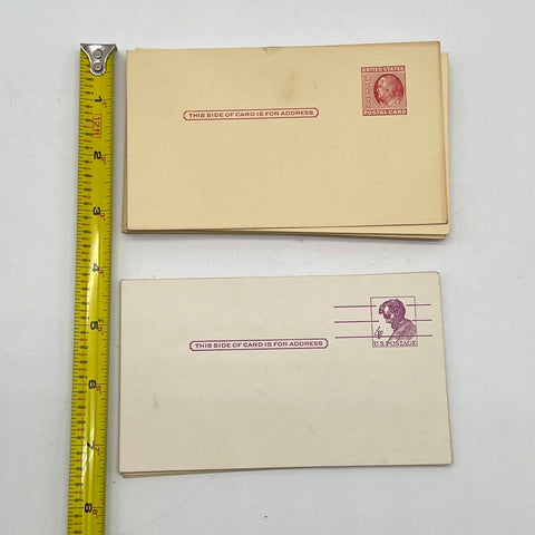 Vintage US Postal Cards Lot Pre-Stamped Franklin 2 Cent Lincoln 4 Cent Unused