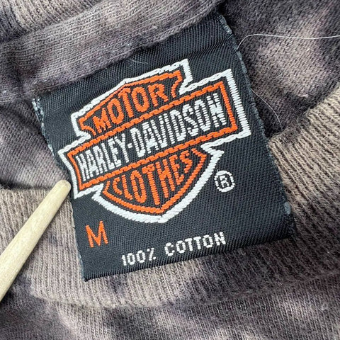 Vintage 90s Harley-Davidson Engine Tie Dye T-Shirt Single Stitch USA Sz M