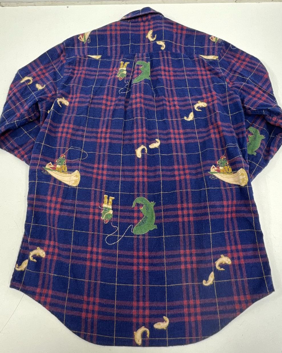 Lot 2 Vintage 90s Style Plaid Flannel Shirts J.Crew XL Oakton Fishing M