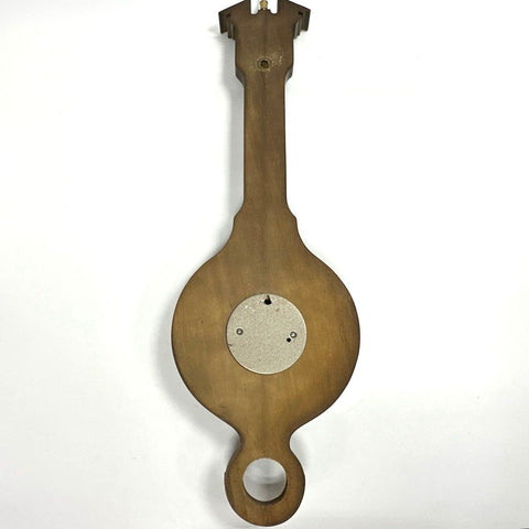 Tradition Wood Banjo Weather Station Barometer Thermometer Western Germany