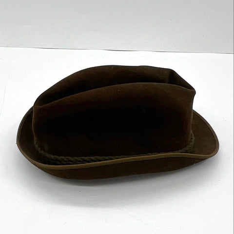 Vintage Oberlauder Antilope Brown Tyrolean Alpine Fedora Hat Sz 7