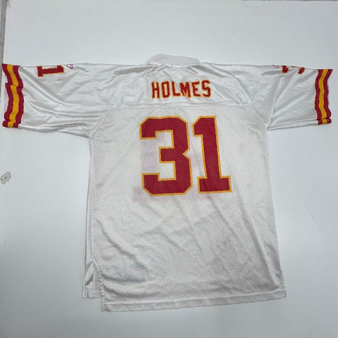 Reebok Men's Vintage Y2K Priest Holmes Kansas City Chiefs Jersey White #31 L