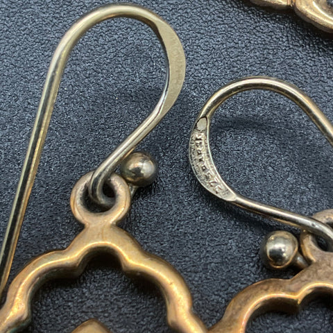 Barse Lot 3 Pairs Dangle Hoop Earrings Sterling Silver Earwires Thailand