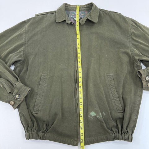 Vintage 90s Cheyenne River Cotton Canvas Shamrock Stables Ranch Jacket Sz L