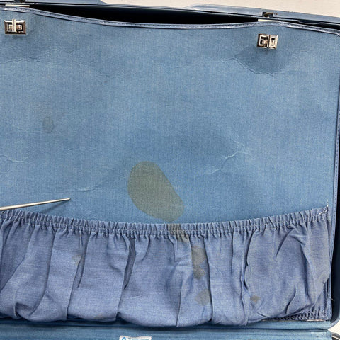 Vintage Samsonite Montbello II Blue Hardside Suitcase Luggage 24 Inch