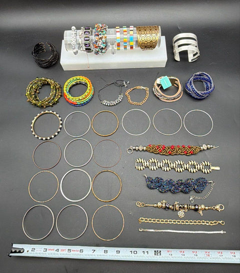 Banana Republic Maurices Jewelry Lot 35 Vintage Modern Bracelets Bangles Cuffs