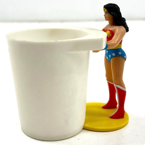 Burger King DC Super Heroes Cup Lot 4 Pieces Batman Superman Wonder Woman 2003