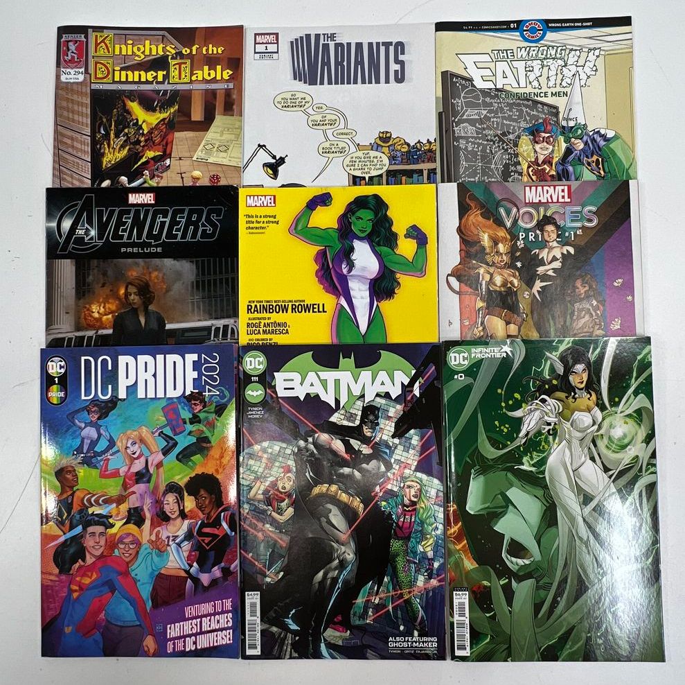Batman She-Hulk Avengers 9 Comic Book Lot Marvel DC BOOM! Modern Era