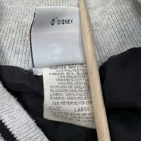Vintage 90s Mickey & Co Disney Varsity Jacket Embroidered Script Logo Sz L
