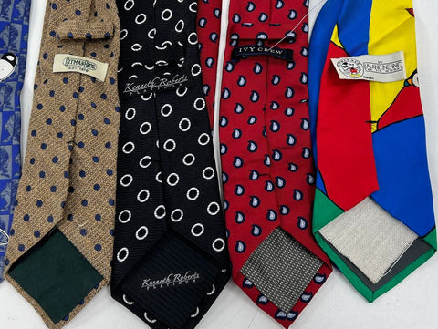 Lot of 16 Vintage 90s Men's Silk Ties Disney Looney Tunes Tom James Novelty
