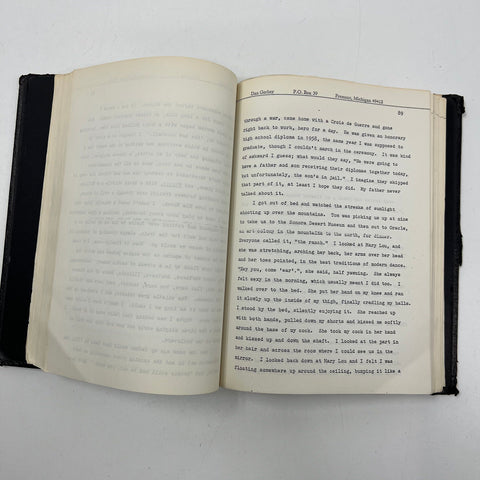 c. 1973 Dan Gerber AMERICAN ATLAS Typescript Bound Manuscript Novel Proof RARE