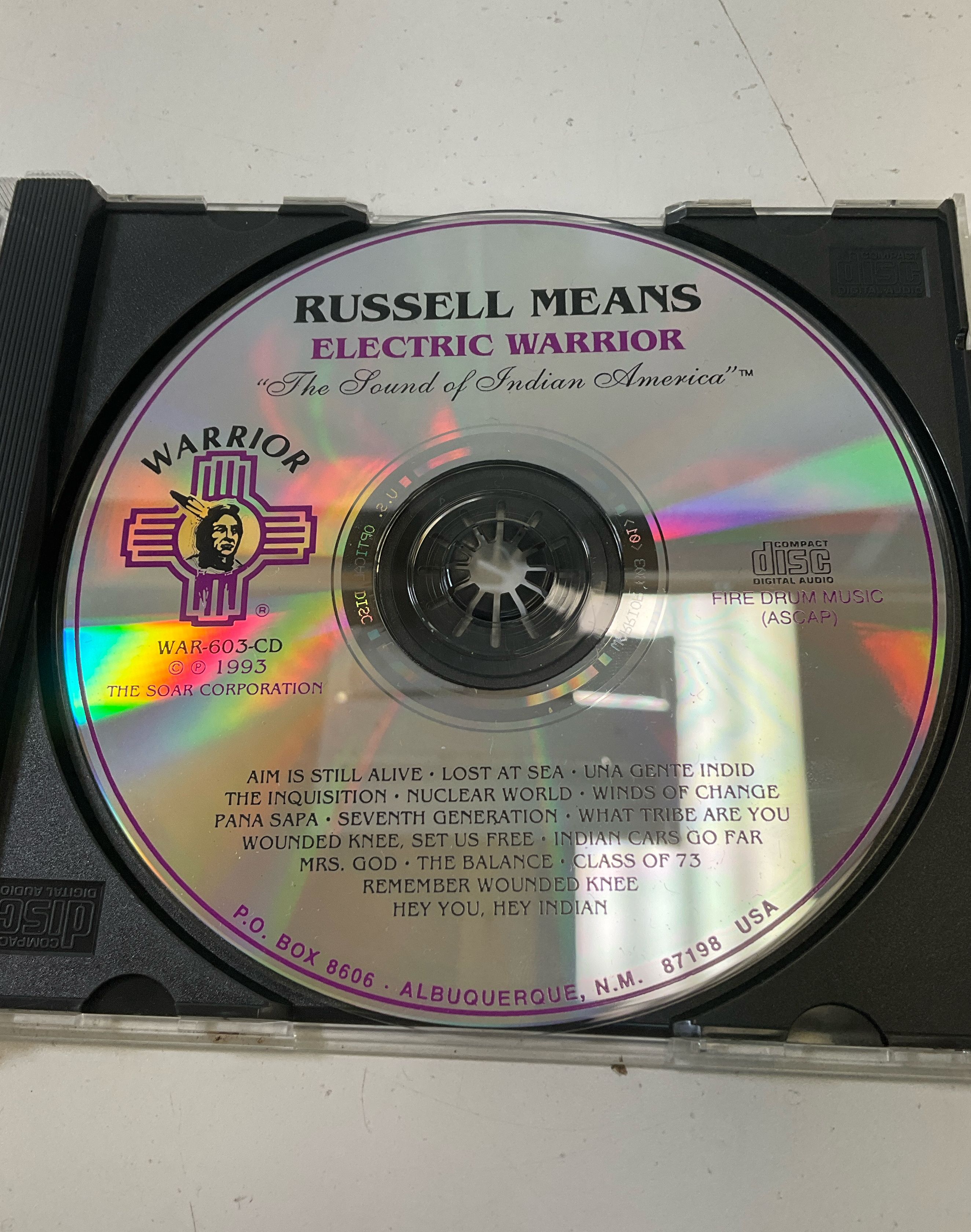 Russell Means Electric Warrior CD 1993 Warrior WAR-603