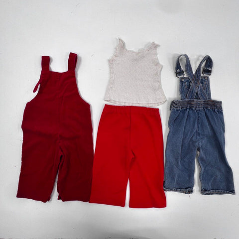Vintage 80s 90s Baby Clothes Lot Health-tex Denim Single Stitch Sz 12-18M
