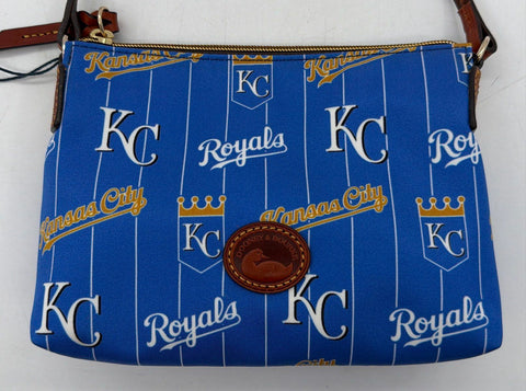 Dooney & Bourke Blue Kansas City Royals Pinstripe Crossbody Pouchette Bag NWT