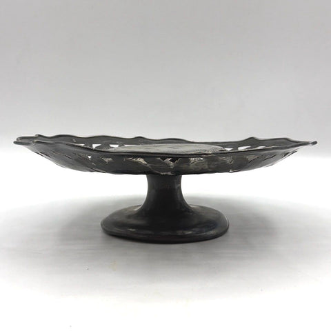 Forbes Silver Co Quadruple Plate Pedestal Stand Floral Pierced Bowl 11" Antique