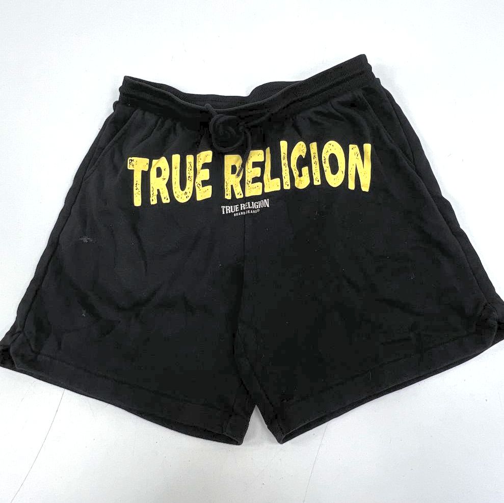 True Religion Lot of 3 Shorts Men's Graphic Sweat Denim Moto Cutoff Sz M 34
