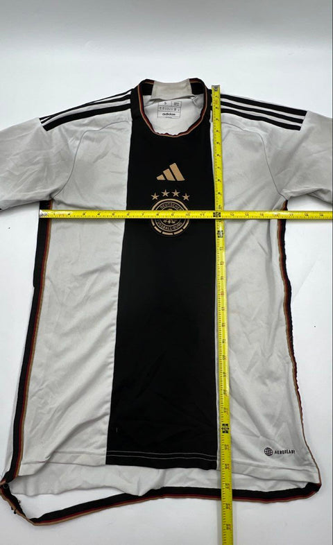 Adidas Germany 2022 World Cup Home Soccer Jersey White Black Aeroready Sz S