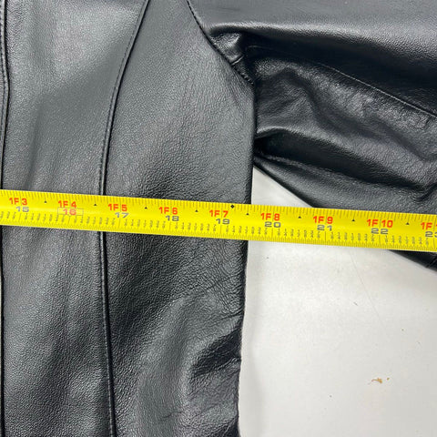 Vintage 90s East Fifth Genuine Leather Zip Up Moto Jacket Sz L