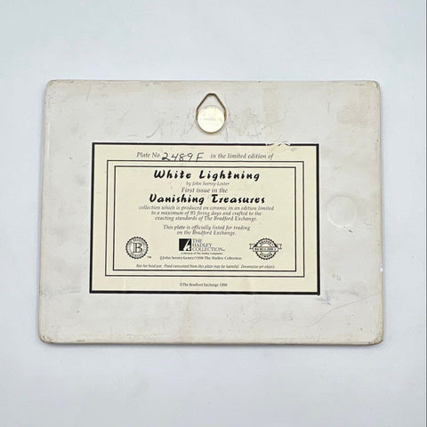 Bradford Exchange White Lightning Tiger Collector Plate John Seerey-Lester