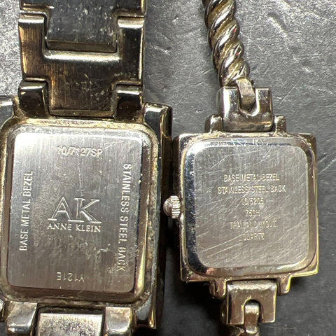 Anne Klein Metal Band Analog Watch Lot Untested