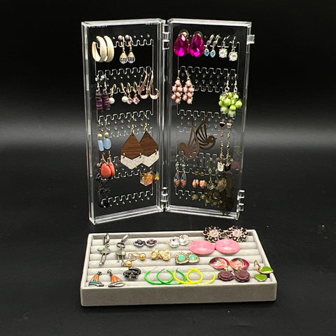 Mixed Costume Jewelry Earring Lot 40+ Pairs Boho Geometric Enamel Neon Hoops
